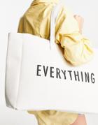 South Beach Everything Oversized Tote Bag In Cream-white