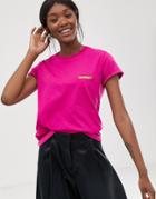 Gestuz Wild Slogan T-shirt-pink