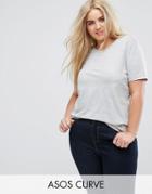 Asos Curve The Ultimate Crew Neck T-shirt - Gray
