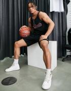 Topman Oversized Basketball Tank Top With Atlanta Print In Black - Part Of A Set