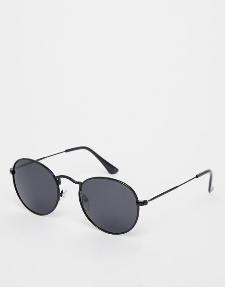 D-struct Round Sunglasses - Black