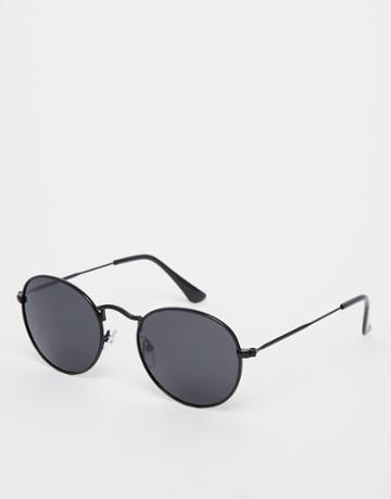 D-struct Round Sunglasses - Black