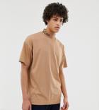 Noak T-shirt With Branded High Neck - Stone