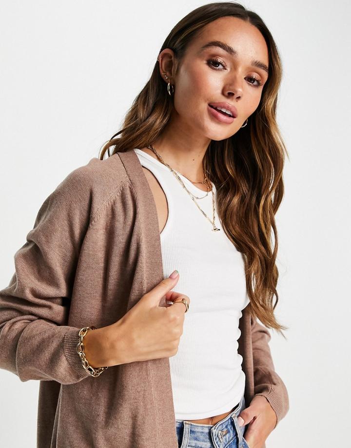 Only Cardigan In Nougat-neutral