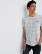 Esprit T-shirt With Linear Stripe - Gray
