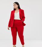 Asos Design Curve Red Suit Slim Pants - Red