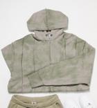 Collusion Unisex Hoodie With Exposed Stitch Detail And Tie Dye-green