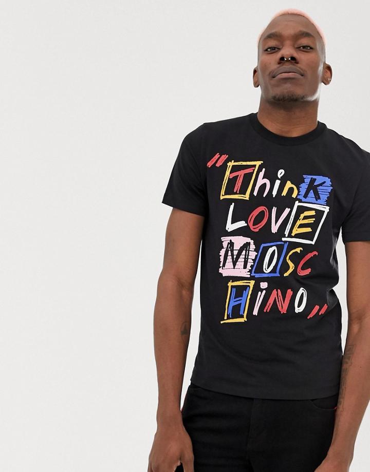 Love Moschino T-shirt With Print - Black
