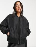 Noisy May Bomber Jacket In Black