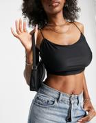 Asos Design Hourglass Matte Disco Cami In Black