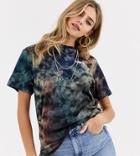 Ellesse Relaxed T-shirt With Front Logo In Washed Tie Dye