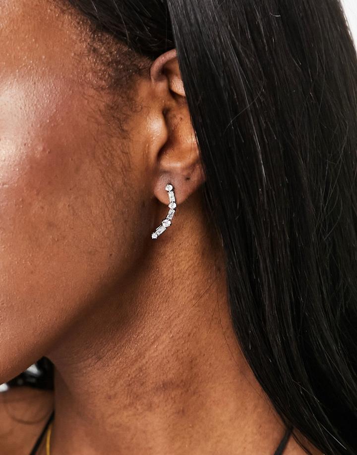 Aldo Joahar Drop Earrings In Diamante Silver