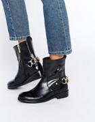 Tommy Hilfiger Polly Chain Ankle Boots - Black
