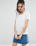 Only Sille Anglaise Top - White
