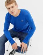 Hollister Crew Neck Logo Sweater - Gray