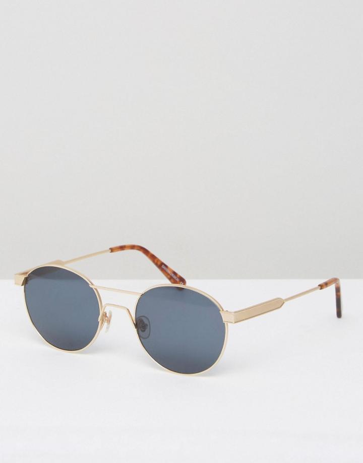 Han Kjobenhavn Round Sunglasses Green Gold - Gold