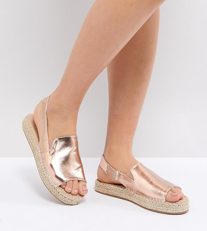 Asos Janessa Espadrille Sandals - Gold