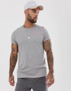 Asos Design T-shirt With Crew Neck And Roll Sleeve In Gray - Gray