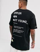 The Couture Club Oversized T-shirt With Error Back Print - Black