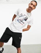 Puma Bmw Large Graphic T-shirt In White