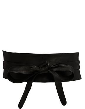 Asos Leather Obi Waist Belt - Black