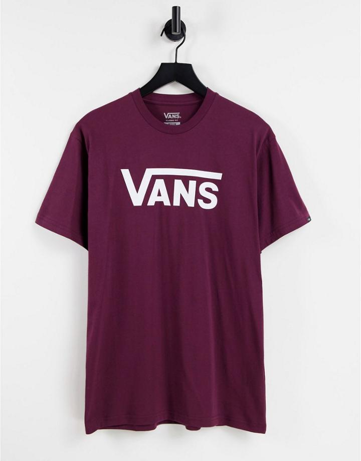 Vans Classic T-shirt In Burgundy-red