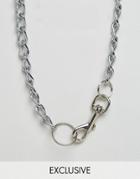 Reclaimed Vintage Chunky Chain Necklace - Silver