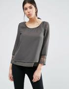 Vero Moda Merries Print Blouse In Green - Green