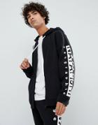Napapijri Badstow Zip-thru Hoodie In Black - Black