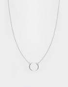 Pieces Jalie Circle Ditsy Necklace - Silver