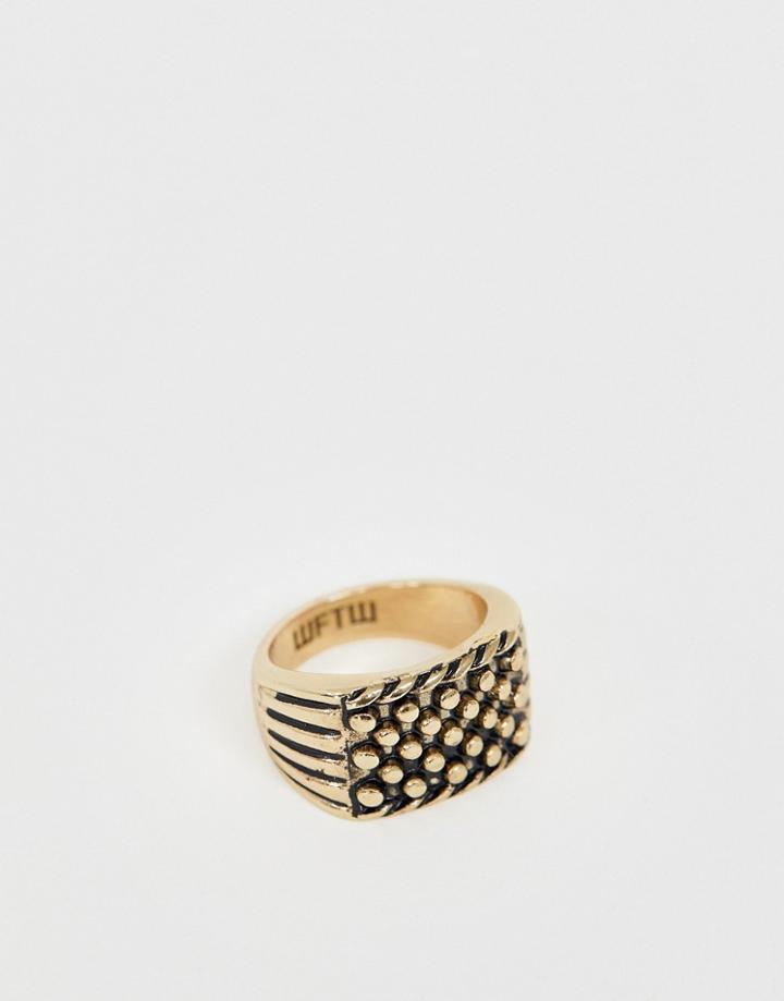 Wftw Engraved Keepsake Ring In Gold - Gold