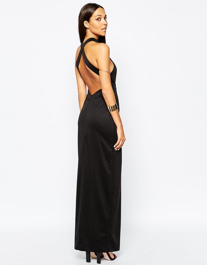 Aq Aq Izzo Open Back Maxi Dress - Black