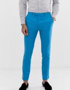 Twisted Tailor Super Skinny Suit Pants In Bright Blue - Blue