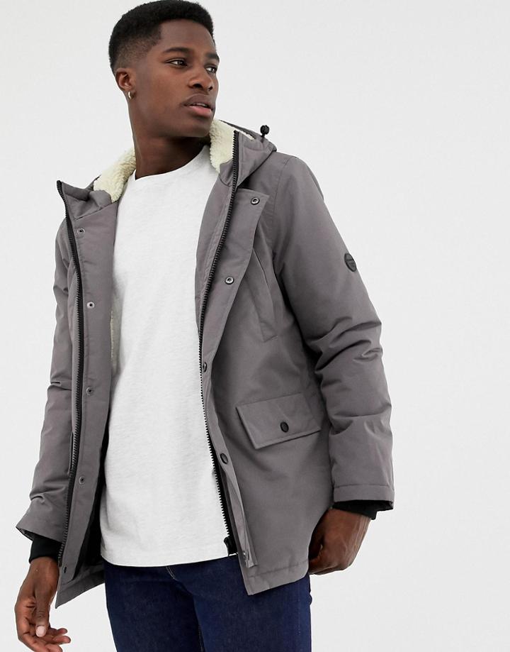 D-struct Sherpa Lined Parka Poly - Gray