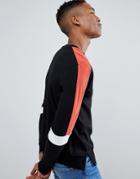 Stradivarius Color Block Sweatshirt In Black - Black