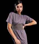 As You T-shirt Dress With Corset Detail In Charcoal-grey