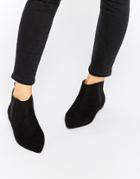 Asos Arrival Pointed Chelsea Boots - Black Micro