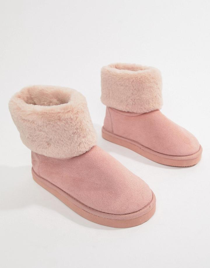 Asos Design Nolan Bootie Slippers-pink