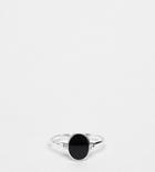 Kingsley Ryan Black Oval Ring In Sterling Silver