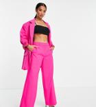 Asos Design Petite Extreme Man Suit Blazer In Fluro Pink