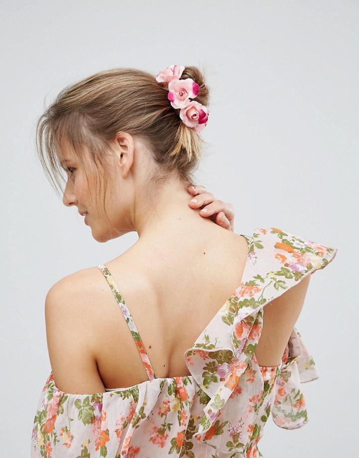 Asos Ombre Rose Hair Bunholder Hairband - Pink