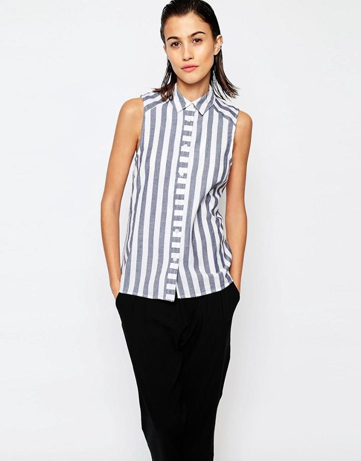 Warehouse Sleeveless Stripe Shirt - Multi
