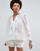 Stevie May Dignity Long Sleeve Lace Top - White