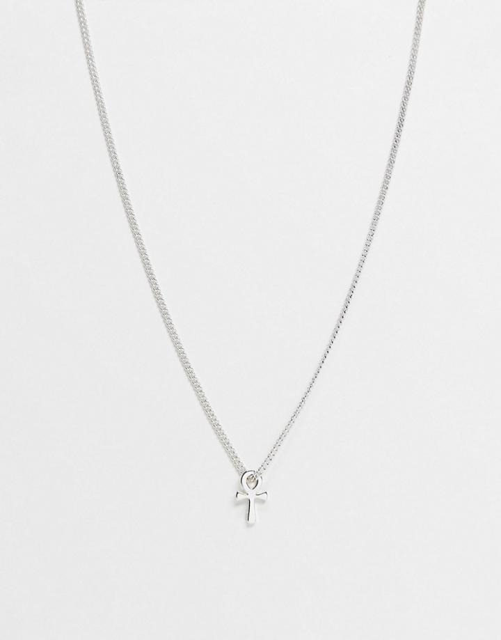Status Syndicate Cross Necklace-silver