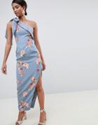 Keepsake Scattered Floral Maxi Gown - Blue