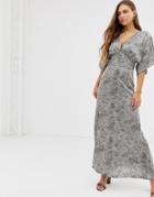 Qed London Kimono Maxi Dress - Multi