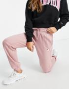 Champion Sweatpants With Small Logo In Gray-pink