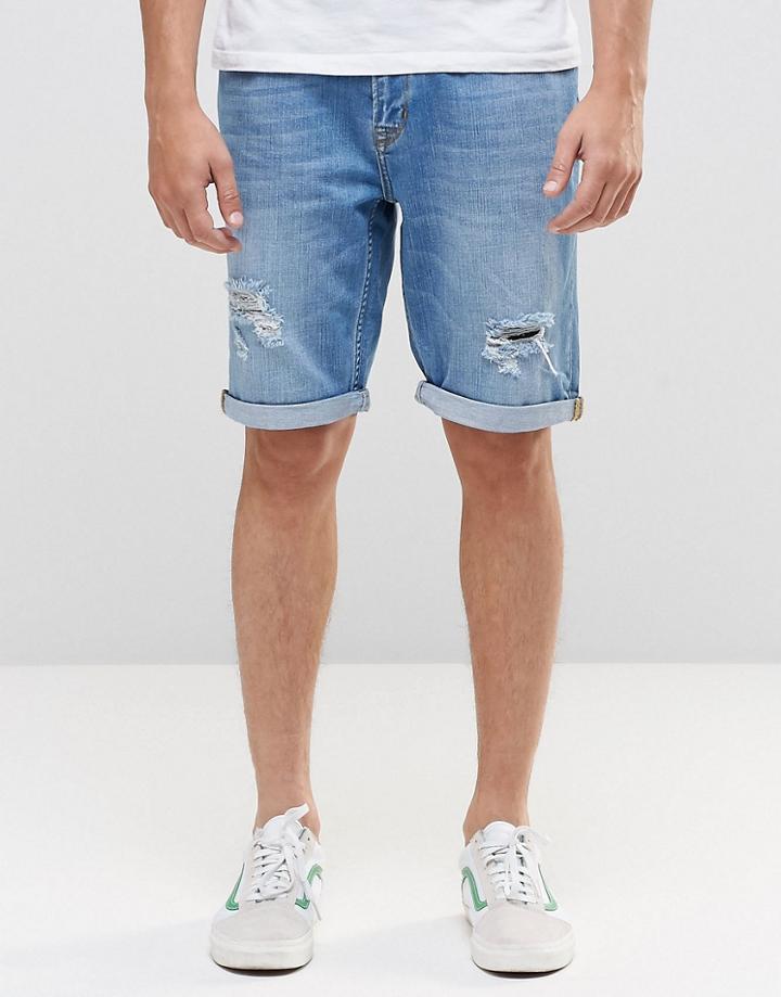 Hoxton Denim Shorts - Blue