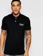 Abercrombie & Fitch Polo Shirt With Logo In Muscle Slim Fit In Black - Black