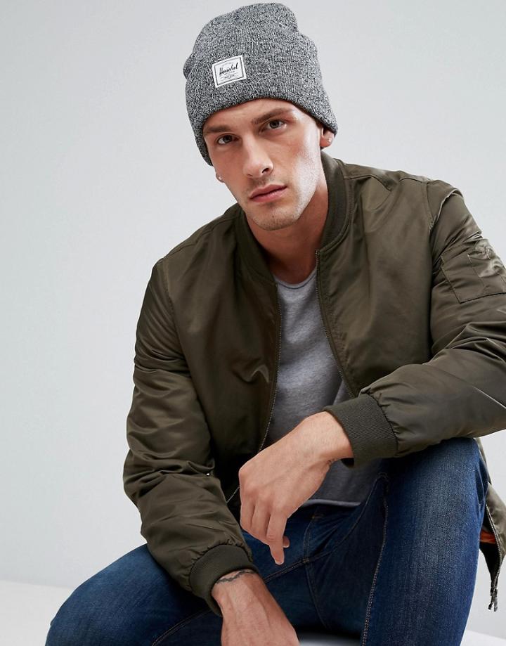 Herschel Supply Co Elmer Beanie In Black Heather - Black
